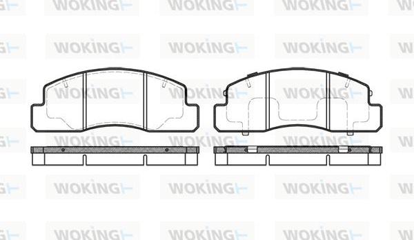 Woking P5953.00 - Комплект спирачно феродо, дискови спирачки vvparts.bg