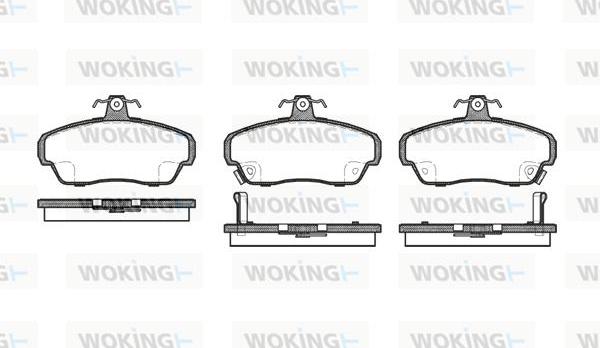 Woking P5903.02 - Комплект спирачно феродо, дискови спирачки vvparts.bg