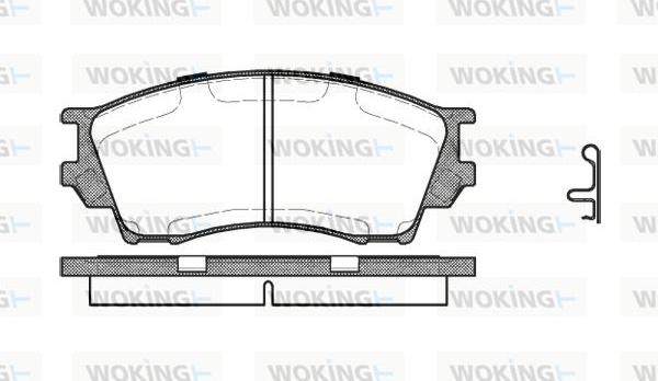 Woking P5913.00 - Комплект спирачно феродо, дискови спирачки vvparts.bg