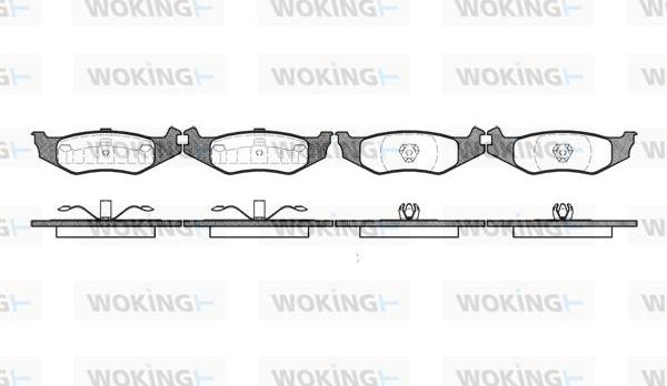 Woking P5933.00 - Комплект спирачно феродо, дискови спирачки vvparts.bg