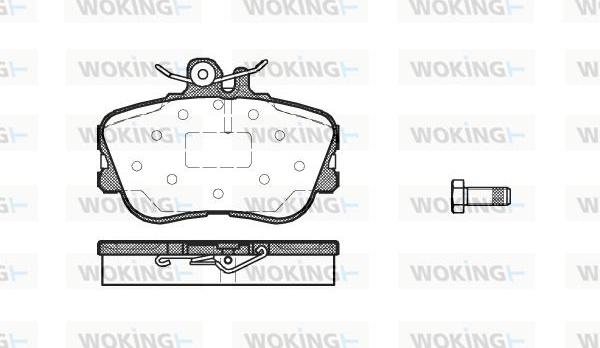 Woking P5453.00 - Комплект спирачно феродо, дискови спирачки vvparts.bg