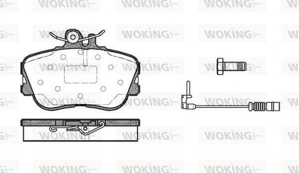 Woking P5453.02 - Комплект спирачно феродо, дискови спирачки vvparts.bg