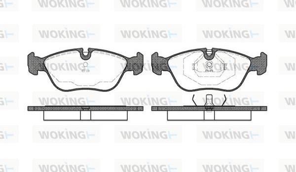 Woking P5463.00 - Комплект спирачно феродо, дискови спирачки vvparts.bg