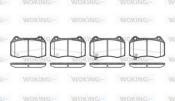 Woking P5413.32 - Комплект спирачно феродо, дискови спирачки vvparts.bg