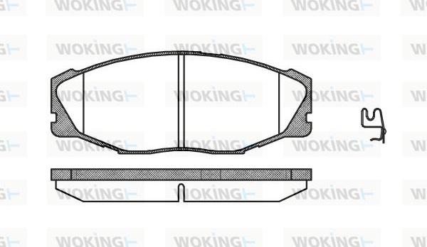 Woking P5433.04 - Комплект спирачно феродо, дискови спирачки vvparts.bg