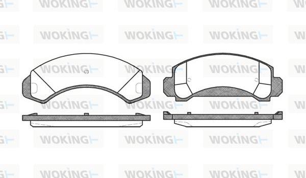 Woking P5543.00 - Комплект спирачно феродо, дискови спирачки vvparts.bg