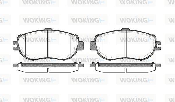 Woking P5563.00 - Комплект спирачно феродо, дискови спирачки vvparts.bg