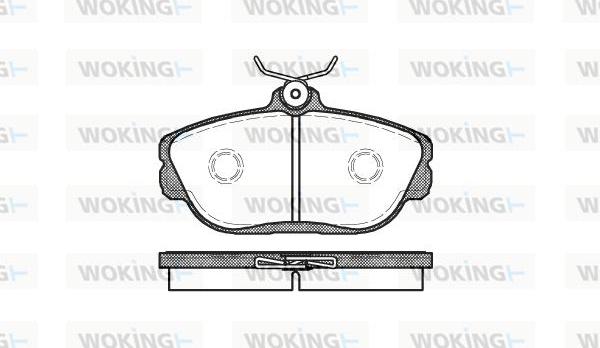 Woking P5533.00 - Комплект спирачно феродо, дискови спирачки vvparts.bg