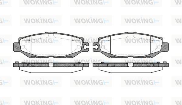 Woking P5573.00 - Комплект спирачно феродо, дискови спирачки vvparts.bg