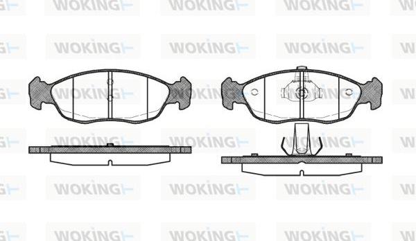 Woking P5613.10 - Комплект спирачно феродо, дискови спирачки vvparts.bg