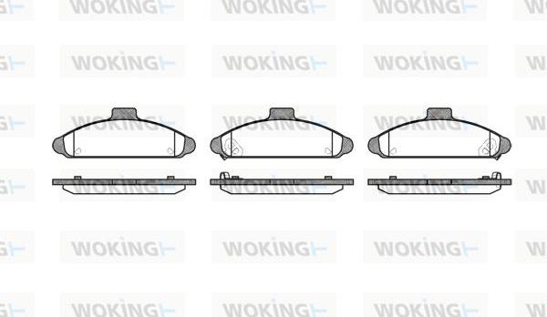 Woking P5043.02 - Комплект спирачно феродо, дискови спирачки vvparts.bg