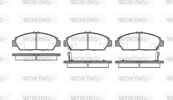 Woking P5063.02 - Комплект спирачно феродо, дискови спирачки vvparts.bg