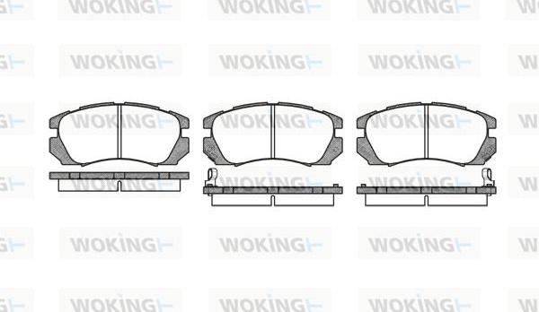 Woking P5033.02 - Комплект спирачно феродо, дискови спирачки vvparts.bg