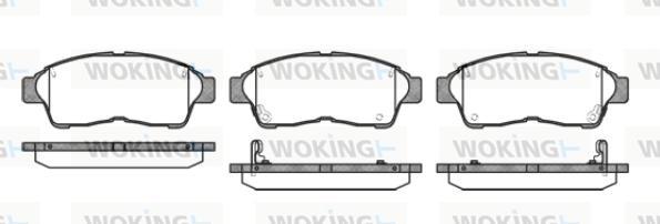 Woking P5023.02 - Комплект спирачно феродо, дискови спирачки vvparts.bg