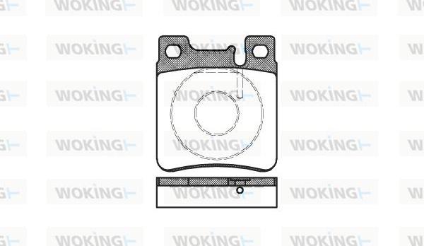 Woking P5073.00 - Комплект спирачно феродо, дискови спирачки vvparts.bg
