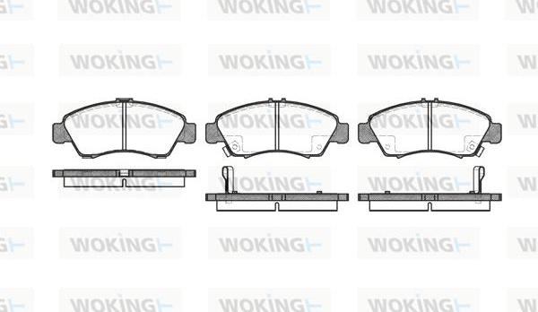 Woking P5193.02 - Комплект спирачно феродо, дискови спирачки vvparts.bg