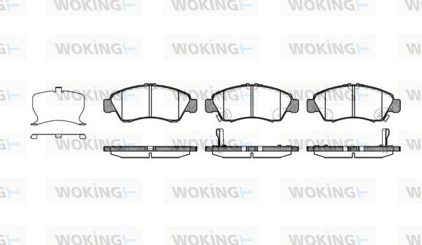 Woking P5193.22 - Комплект спирачно феродо, дискови спирачки vvparts.bg