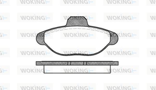 Woking P5143.00 - Комплект спирачно феродо, дискови спирачки vvparts.bg