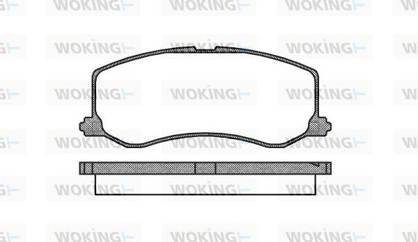 Woking P5103.00 - Комплект спирачно феродо, дискови спирачки vvparts.bg