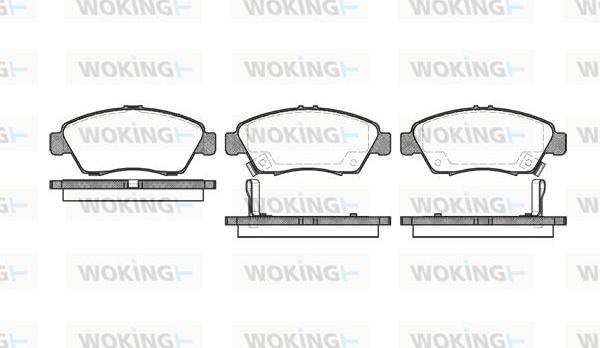 Woking P5183.02 - Комплект спирачно феродо, дискови спирачки vvparts.bg