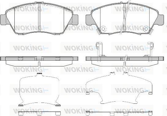 Woking P5183.32 - Комплект спирачно феродо, дискови спирачки vvparts.bg