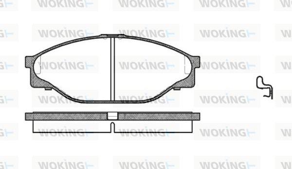 Woking P5123.20 - Комплект спирачно феродо, дискови спирачки vvparts.bg