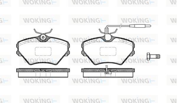 Woking P5853.02 - Комплект спирачно феродо, дискови спирачки vvparts.bg