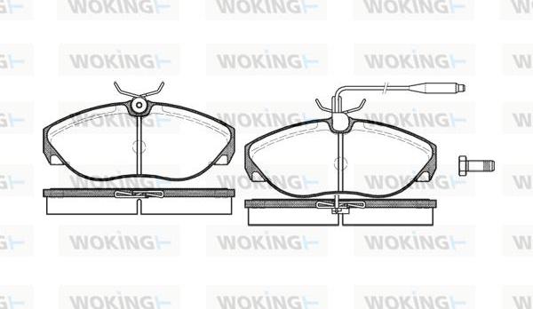 Woking P5863.02 - Комплект спирачно феродо, дискови спирачки vvparts.bg