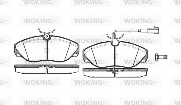 Woking P5863.11 - Комплект спирачно феродо, дискови спирачки vvparts.bg