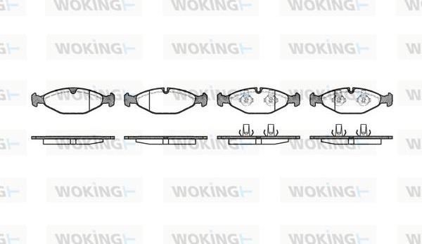 Woking P5813.00 - Комплект спирачно феродо, дискови спирачки vvparts.bg