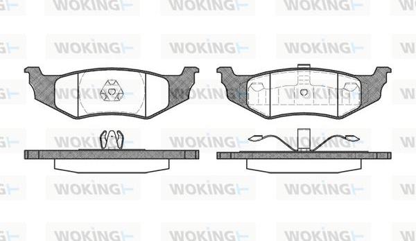 Woking P5823.40 - Комплект спирачно феродо, дискови спирачки vvparts.bg