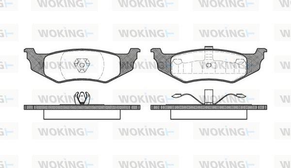 Woking P5823.00 - Комплект спирачно феродо, дискови спирачки vvparts.bg