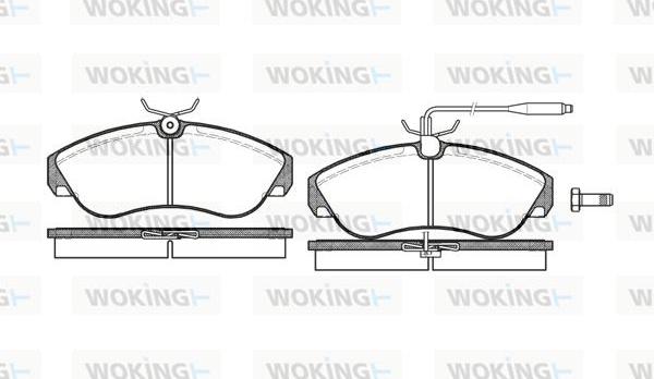 Woking P5873.02 - Комплект спирачно феродо, дискови спирачки vvparts.bg