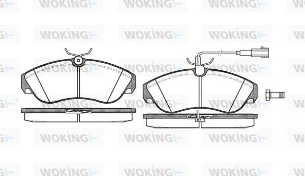 Woking P5873.11 - Комплект спирачно феродо, дискови спирачки vvparts.bg