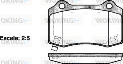 Woking P5343.54 - Комплект спирачно феродо, дискови спирачки vvparts.bg
