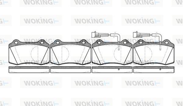 Woking P5343.02 - Комплект спирачно феродо, дискови спирачки vvparts.bg