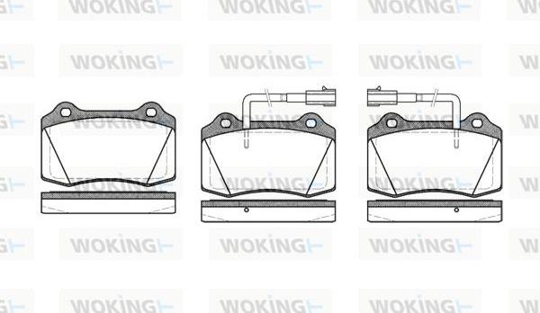 Woking P5343.32 - Комплект спирачно феродо, дискови спирачки vvparts.bg