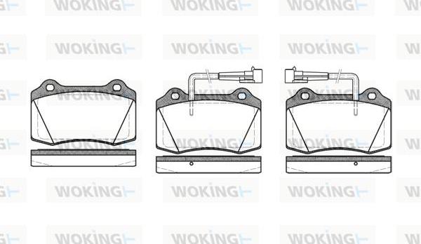 Woking P5343.22 - Комплект спирачно феродо, дискови спирачки vvparts.bg