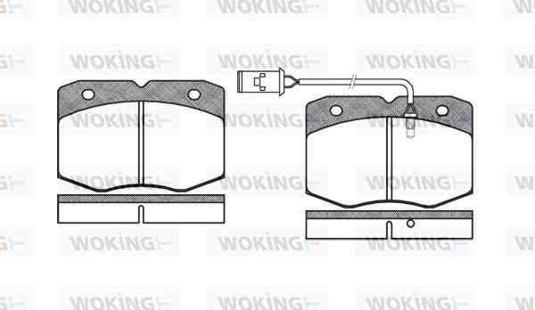 Woking P5353.02 - Комплект спирачно феродо, дискови спирачки vvparts.bg