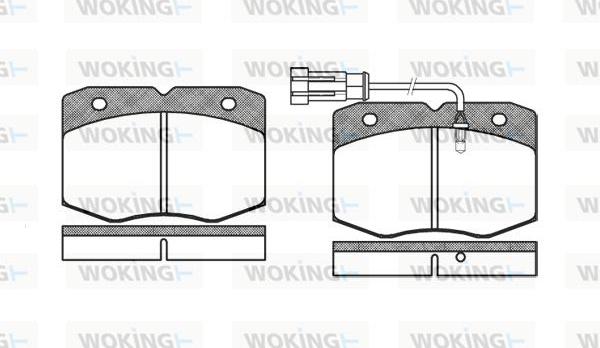 Woking P5353.12 - Комплект спирачно феродо, дискови спирачки vvparts.bg