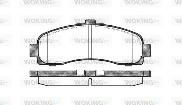 Woking P5313.10 - Комплект спирачно феродо, дискови спирачки vvparts.bg