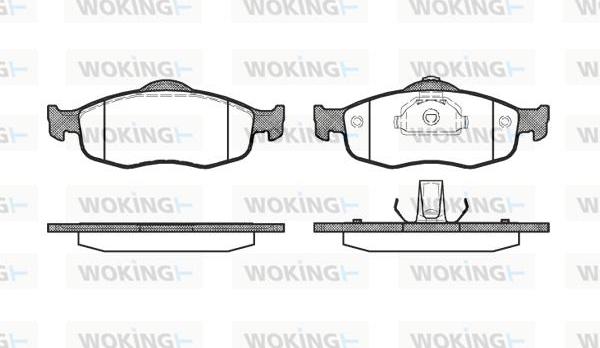Woking P5323.00 - Комплект спирачно феродо, дискови спирачки vvparts.bg