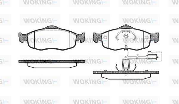 Woking P5323.02 - Комплект спирачно феродо, дискови спирачки vvparts.bg
