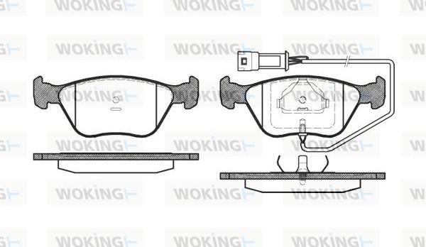 Woking P5373.02 - Комплект спирачно феродо, дискови спирачки vvparts.bg
