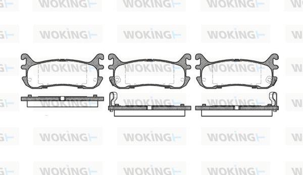 Woking P5793.02 - Комплект спирачно феродо, дискови спирачки vvparts.bg
