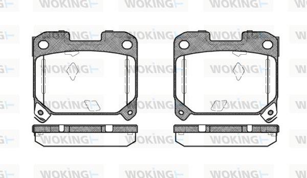 Woking P5753.04 - Комплект спирачно феродо, дискови спирачки vvparts.bg