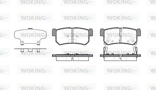 Woking P6463.62 - Комплект спирачно феродо, дискови спирачки vvparts.bg