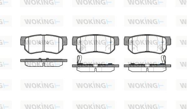 Woking P6463.02 - Комплект спирачно феродо, дискови спирачки vvparts.bg