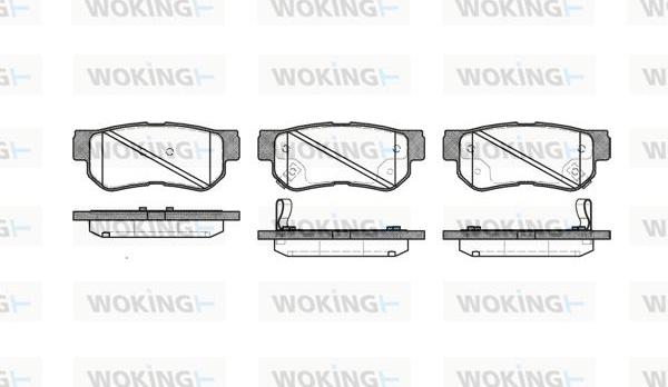 Woking P6463.32 - Комплект спирачно феродо, дискови спирачки vvparts.bg