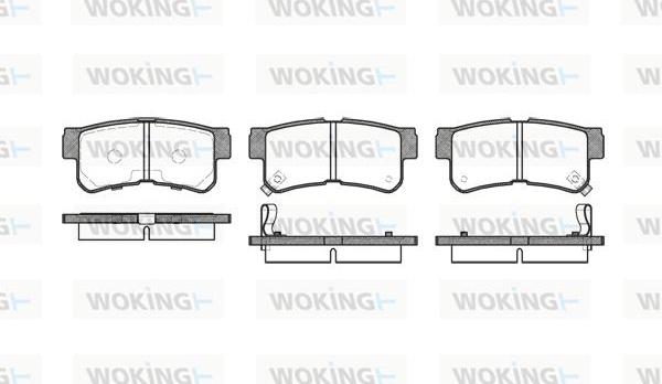 Woking P6463.22 - Комплект спирачно феродо, дискови спирачки vvparts.bg